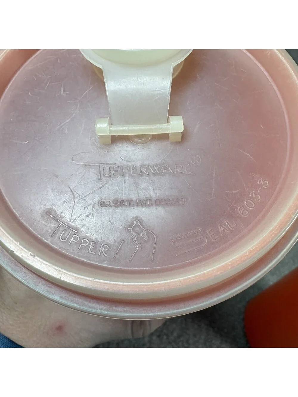 Lot of 3 Tupperware Orange Drink Container 5 Cups #262 Flip Spout Lid #603 Vtg